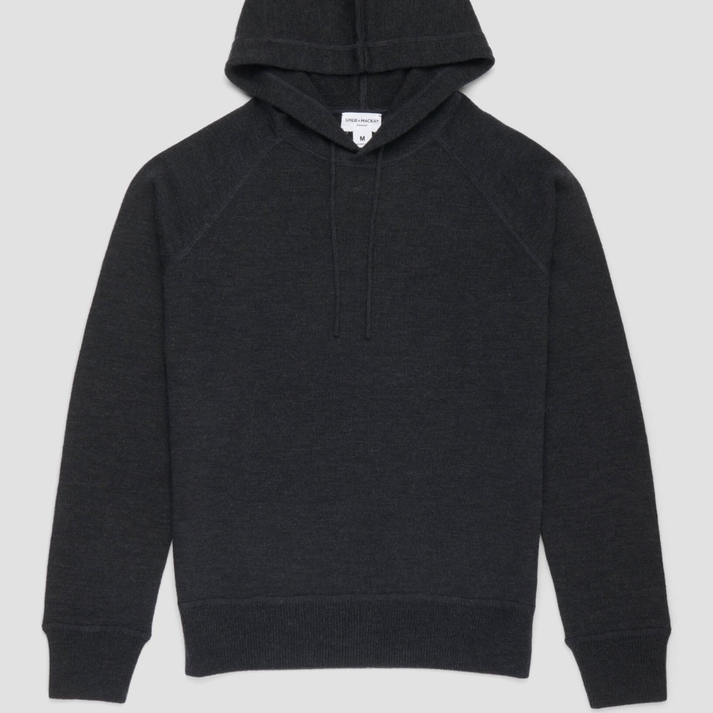 SPIER & MACKAY BLACK KNIT HOODIE